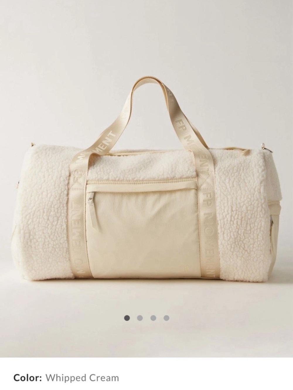 Free People Whipped Cream Sherpa Travel Duffle